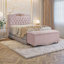 Ver imagem 6 de Cabeceira e Calçadeira Holanda 195cm Shop Das Cabeceiras Rose