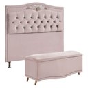 Ver imagem 1 de Cabeceira e Calçadeira Holanda 195cm Shop Das Cabeceiras Rose