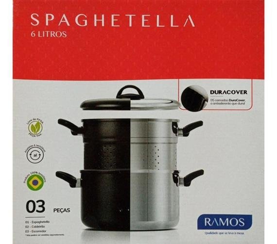 Espagueteira Espaguete Macarrão N24 Antiaderente 6l Promo - 3