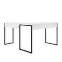 Ver imagem 2 de Escrivaninha Mesa Escritório em L Work 120cm Industrial Branco e Preto