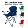 Cadeira Dobrável Camping Confort 120kg Porta-copos Azul Lu0098_az - 9