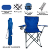 Cadeira Dobrável Camping Confort 120kg Porta-copos Azul Lu0098_az - 7