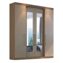 Ver imagem 2 de Guarda Roupa Casal 4 Portas 4 Gavetas Berlim com Espelho