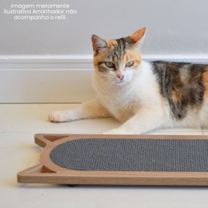 Refil Arranhador Gato Modelo Frajola Grande Carpe - Cinza