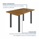 Ver imagem 7 de Mesa de Jantar 6 Lugares Ripado Industrial Madeira Maciça 140x75cm Prata Madeira Maciça/Preto