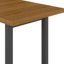 Ver mais imagens de Mesa de Jantar 6 Lugares Ripado Industrial Madeira Maciça 140x75cm Prata Madeira Maciça/Preto