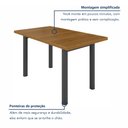 Ver imagem 6 de Mesa de Jantar 6 Lugares Ripado Industrial Madeira Maciça 140x75cm Prata Madeira Maciça/Preto
