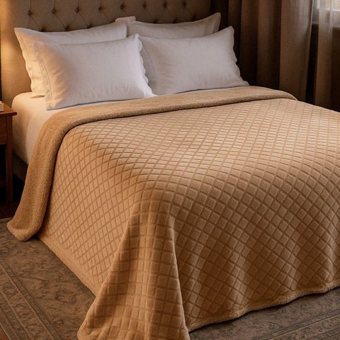 Coberdrom Edredom Manta Casal Aveludado com Sherpa Soft Dupla Face - Bf Colchões