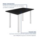 Ver imagem 7 de Mesa de Jantar Retangular 6 Lugares Tampo de Ardósia e Aço 140x75cm Branco
