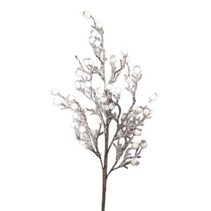 Galho Decorativo Frutas Neve Natal Grande - 71cm