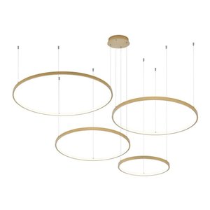 Lustre Pendente Astraled Bevis Pl-9737 Dourado Led Bivolt