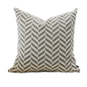 Almofada Chevron Cinza & Branco Quadrada:Completa - 1