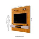 Ver imagem 4 de Painel Ripado Suspenso para TV até 75 Polegadas MDF 250CMX240CM Nicho Trento Marrom