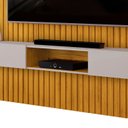 Ver imagem 5 de Painel Ripado Suspenso para TV até 75 Polegadas MDF 250CMX240CM Nicho Trento Marrom