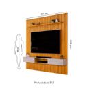 Ver imagem 4 de Painel Ripado Suspenso para TV até 75 Polegadas MDF 250cmx240cm Nicho Trento