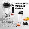 Liquidificador Profissional Amzchef 1800w com 4 Funções e Jarra de 63oz (preto) - 4