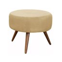 Ver imagem 5 de Kit Poltrona Lille e Puff Suede Bege Rosado - Dominic Decor