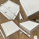 Ver imagem 4 de Painel Recuado de Sobrepor 24w 28x28cm Quadrado Branco Led 3000k Luz Quente