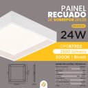 Ver imagem 3 de Painel Recuado de Sobrepor 24w 28x28cm Quadrado Branco Led 3000k Luz Quente