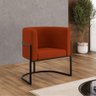 Poltrona Cadeira Decorativa Lua Recepção Base de Ferro Black Cor:terracota - 2