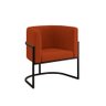Poltrona Cadeira Decorativa Lua Recepção Base de Ferro Black Cor:terracota - 1