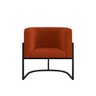Poltrona Cadeira Decorativa Lua Recepção Base de Ferro Black Cor:terracota - 4