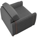 Ver imagem 3 de Kit Sofá 3 Lugares Sala Estar 223cm com Poltrona Flora Pés de Madeira M03 Linho Chumbo - Lyam