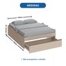 Cama Casal com Gavetão Auxiliar Versátil - 4