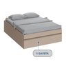 Cama Casal com Gavetão Auxiliar Versátil - 6