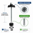 Ver imagem 5 de Kit Vedação Fixação Parafuso Capa Telhas Colonial PVC 10 un Preto
