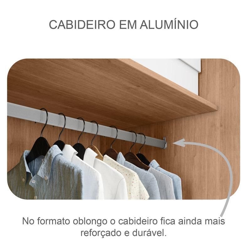 Guarda Roupa Casal Linea 6 Portas 6 Gavetas Cumaru 25 Fendi com