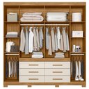 Ver imagem 3 de Guarda Roupa Casal França com Espelho 6 Portas Moval:Freijó Off White