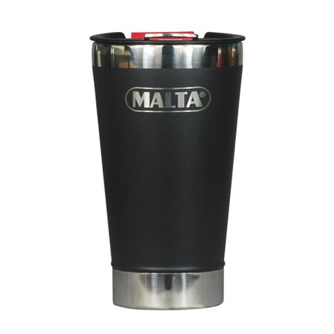 Copo Térmico Cerveja 473ml Malta Aço Inox Preto