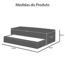 Ver imagem 4 de Calçadeira Sapateira Baú Casal King 195cm Capitonê Luna Veludo Preto - Loja Sheep