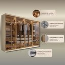 Ver imagem 5 de Guarda-Roupa Casal 8 Portas com 8 Portas Reflecta com LED Paris Yescasa