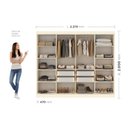 Ver imagem 4 de Guarda-Roupa Casal 8 Portas com 8 Portas Reflecta com LED Paris Yescasa