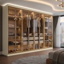 Ver imagem 1 de Guarda-Roupa Casal 8 Portas com 8 Portas Reflecta com LED Paris Yescasa