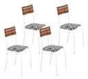Ver imagem 1 de Kit 4 Cadeiras Atlanta Corino Paraopeba e Rattan Carvalho Tubo Branco