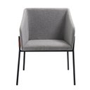 Ver imagem 2 de Poltrona Jobim Base em Aço 77cm 64cm X 61cm Preto/Cinza/Marrom