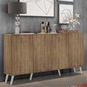 Ver imagem 1 de Aparador Buffet Retrô Multimóveis 4 Portas Rustic/branco