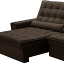 Ver imagem 6 de Sofá Retrátil Reclinável para Sala 4 Lugares 290cm Nebrasca F04 Veludo Marrom Escuro - Lyam Decor
