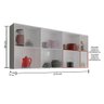 Armário Duplo Aéreo Com 14 Portas Alemanha Branco Bela Casa - 9