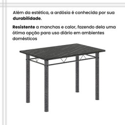 Conjunto de Mesa Tubular 100cm X 60cm com Tampo e 4 Cadeiras Dany - 10