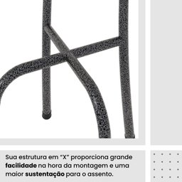 Conjunto de Mesa Tubular 100cm X 60cm com Tampo e 4 Cadeiras Dany - 6