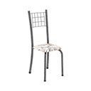 Ver imagem 7 de Conjunto de Mesa Tubular 100cm x 60cm com Tampo e 4 Cadeiras Dany Prata/Arabesco