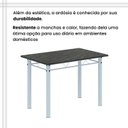 Ver mais imagens de Conjunto de Mesa Tubular 100x60cm com Tampo e 4 Cadeiras Dany Branco/Bege