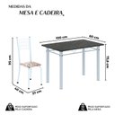 Ver imagem 3 de Conjunto de Mesa Tubular 100x60cm com Tampo e 4 Cadeiras Dany Branco/Bege