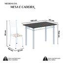 Ver imagem 4 de Conjunto de Mesa Tubular 100x60cm com Tampo e 4 Cadeiras Dany Branco/Arabesco
