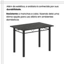 Ver mais imagens de Conjunto de Mesa Tubular 100x60cm com Tampo e 4 Cadeiras Dany Preto/Arabesco