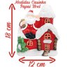 Enfeite Natalino Casinha Papai Noel Cerâmica Iluminado Vela - 4